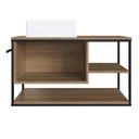 Ver imagem 2 de Gabinete Suspenso para Banheiro 80cm com Cuba Marrom/Preto/Mel