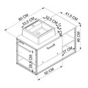 Ver imagem 6 de Gabinete Suspenso para Banheiro 80cm com Cuba Preto/Grafite