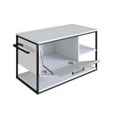 Ver imagem 3 de Gabinete Suspenso para Banheiro 80cm com Cuba Branco/Preto