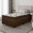 Ver imagem 2 de Cama Box Solteiro Colchão Espuma D33 Marquês 88x188x57cm Marrom Umaflex