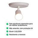 Ver imagem 4 de Spot Sobrepor Direcionável Articulado 1 Gu10 Mr16 Cor:branco
