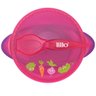 Kit Refeição Infantil Prato com Ventosa e Colher Rosa Lillo - 2
