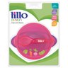 Kit Refeição Infantil Prato com Ventosa e Colher Rosa Lillo - 3