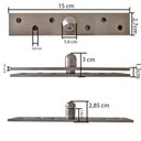 Ver imagem 2 de Dobradiça Pivô Pino Porta Pivotante 300 Kg 2pçs Aço Inox 304