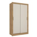 Ver imagem 2 de Guarda-Roupa Solteiro 2 Portas de Correr Reversível 120x55x200cm City Marrom Capuccino/Menta/Off White