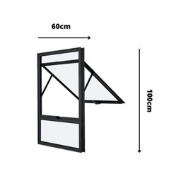 Janela de Alumínio Maxim Ar 100x60cm com Peitoril Fixo Magnum Atlântica - 4