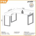 Ver imagem 4 de Conjunto 3 Peças 1 Escrivaninha em L 1 Gaveteiro e 1 Estante Industrial Preto Freijó Marrom 100% MDF
