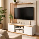 Ver imagem 5 de Rack Cava 130cm 2 Portas com Rodapé TV até 50" Byhouse