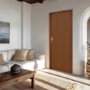 Ver imagem 1 de Porta Lisa Padrão Imbuia 210x82cm Batente Ecológico 9cm Fechadura Wc Lado Direito Hale Esquadrias