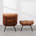 Ver imagem 3 de Poltrona e Puff Costela Slim - Cognac