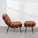 Ver imagem 2 de Poltrona e Puff Costela Slim - Cognac