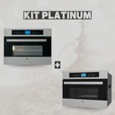 Ver imagem 2 de Forno Elétrico de Embutir 43l 220v + Forno Micro-ondas Grill de Embutir 35l Fischer 220v Platinium