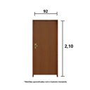 Ver imagem 3 de Kit Porta de Madeira 210x92cm Batente 11cm Fechadura Golf Rodam