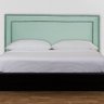 Cabeceira Cama Box Casal 140cm Viviane Veludo Quarto - Estopar Viviane Casal Veludo Veludo Acqua - 2
