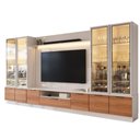 Ver imagem 4 de Estante Home para TV até 75” Noble 360cm com 4 Cristaleiras LED e Portas Reflecta Off White/Jequi