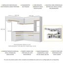 Ver imagem 4 de Armário Cozinha Completa Canto Veneza Mp2105 Multimóveis Branco + Brinde Jogo de Panelas Tramontina