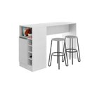 Ver imagem 2 de Bancada Ilha de Cozinha 136x92cm Nicho Adega Mdp Branco 0535 Menu Móveis