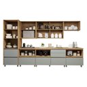 Ver imagem 5 de Cozinha Completa Modulada 7 Peças 10 Portas 7 Gavetas Norten Verde/Nature