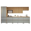 Ver imagem 3 de Cozinha Completa Modulada 7 Peças 10 Portas 7 Gavetas Norten Verde/Nature