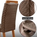 Ver imagem 5 de Mesa de Jantar Yasmin 180cm Tampo MDF Vidro Canto Copo com 6 Cadeiras Aline Moderna Mobília