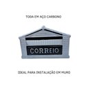 Ver imagem 3 de Caixa de Correio Cartas para Muro Detrás Preta 15x23x11cm