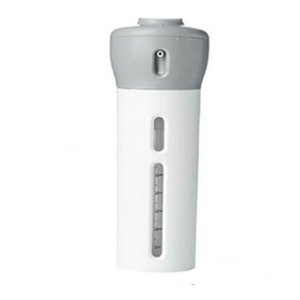 Dispenser 4 em 1 Pote Viagem Mala Shampoo Liquido Sabonete Cor:cinza