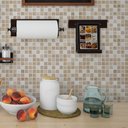 Ver imagem 2 de Papel de Parede Pastilhas Tons Claros de Bege - 3,30x0,50m