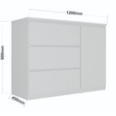 Ver imagem 3 de Cômoda Sapateira 3 Gavetas 1 Porta Modelo Gales 100% MDF Mambel