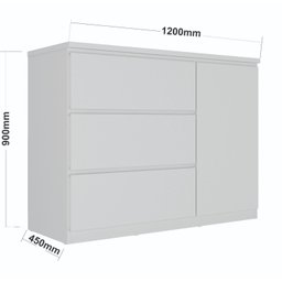 Cômoda Sapateira 3 Gavetas 1 Porta Modelo Gales 100% MDF Mambel - 3 Cômoda Sapateira 3 Gavetas 1 Porta Modelo Gales 100% MDF Mambel - 3