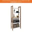 Ver imagem 6 de Armário Estante para Decoração Multiuso ou Closet Modulado Az1005 Tecnomobili Amêndoa/branco