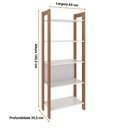 Ver imagem 3 de Armário Estante para Decoração Multiuso ou Closet Modulado Az1005 Tecnomobili Amêndoa/branco