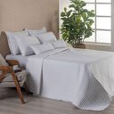 Ver imagem 5 de Kit Cobre Leito Casal Padrão + Almofada 5 Peças Bordado Urbany Hipercal 400 Fios 100% Poliéster