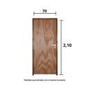Ver imagem 3 de Kit Porta de Madeira 210x70cm Batente 11cm Fechadura Stilo Rodam Abertura Esquerda Marrom/Mescla