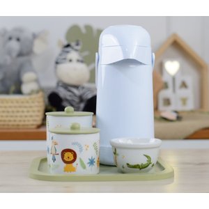 Kit Higiene Bebê Porcelanas Safari Animais Banho Cuidados K172