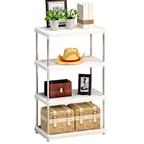 Estante Organizadora Multiuso 4 Prateleiras Branca – Design Moderno e Versátil