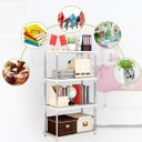 Ver imagem 3 de Estante Organizadora Multiuso 4 Prateleiras Branca – Design Moderno e Versátil