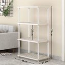 Ver imagem 5 de Estante Organizadora Multiuso 4 Prateleiras Branca – Design Moderno e Versátil