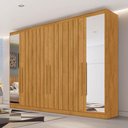 Ver imagem 1 de Guarda-roupa Casal Oxford 6 Portas 6 Gavetas com Espelho Ripado 100% Mdf Peroba - Mademarques