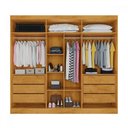Ver imagem 3 de Guarda-roupa Casal Oxford 6 Portas 6 Gavetas com Espelho Ripado 100% Mdf Peroba - Mademarques