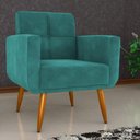 Ver imagem 1 de Poltrona Decorativa para Sala Lilian Veludo Verde Menta