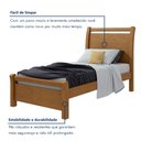 Ver imagem 4 de Cama de Solteiro Cabeceira com Detalhes Curvos Madeira Reali Plus Amêndoa Clean