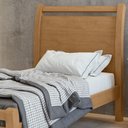 Ver imagem 7 de Cama de Solteiro Cabeceira com Detalhes Curvos Madeira Reali Plus Amêndoa Clean
