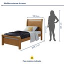 Ver imagem 6 de Cama de Solteiro Cabeceira com Detalhes Curvos Madeira Reali Plus Amêndoa Clean