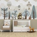 Ver imagem 3 de Papel de parede balãozinho índios infantil para quarto de bebê M² PP93