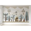 Ver imagem 1 de Papel de parede balãozinho índios infantil para quarto de bebê M² PP93
