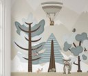 Ver imagem 4 de Papel de parede balãozinho índios infantil para quarto de bebê M² PP93