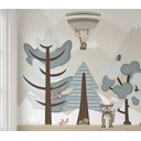 Ver imagem 4 de Papel de parede balãozinho índios infantil para quarto de bebê M² PP93