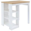 Ver imagem 1 de Bancada Ilha Cozinha 3 Prateleiras 90x60 Cm Cd1022 Branco Dtall