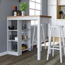 Ver imagem 3 de Bancada Ilha Cozinha 3 Prateleiras 90x60 Cm Cd1022 Branco Dtall