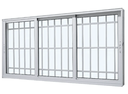 Ver imagem 3 de Janela de Correr Alumínio Branco 03 Folhas c/Grade Maxx - 100x100